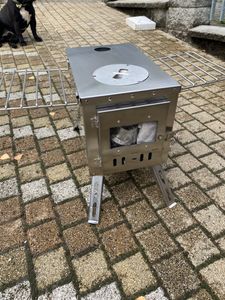 VEVOR Zeltofen 394 x 608 x 425 mm Campingherde 365 x 250 x 255 mm Kammergröße Gartenofen Campingofen Werkstattofen Holzofeno outdoor kocher outdoor Küche für Camping Outdoor Heizung Kunden-Foto 1