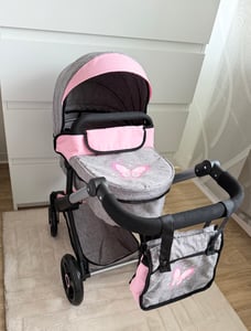 Bayer Design 17015AA Kombi-Puppenwagen Xeo mit Tasche, verstellbarer Griff, wandelbar als Jogger, schwenkbare Vorderräder, dunkelblau mit Sternen Kunden-Foto 2