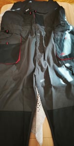 Arbeitslatzhose mit Kniepolstertaschen grau/rot 54 Kunden-Foto 1