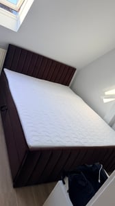 Masseno Boxspringbett ARION 160x200 cm Komplett-Set mit Bonell Matratze und Topper, Polsterbett mit Bettkästen -Braun, KRONOS 06 Kunden-Foto 7