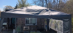 FCH Faltpavillon 2 x 2m Pavillon mit 4 Seitenwänden, Fenster, Festzelt mit UV-Schutz, mit 4 Seitenteilen, Gartenzelt, Festzelt Kunden-Foto 23