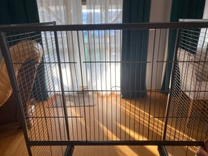 Vogelvoliere auf Rollen Metall mit Sitzstangen & Zubehör für Sittiche Kunden-Foto 2