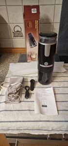 Přenosný elektrický kávovar, bezdrátový ohřev, mini kávovar na jednu porci s držákem na kávový prášek/kapsle 2 v 1, tlak čerpadla 18 barů, funkce automatického vaření, vestavěná dobíjecí baterie 2500 mAh Fotografie od zákazníka č. 1