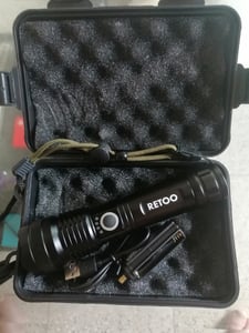 LED baterka Extrémne dobíjateľná batéria Li-ion 18650 pre jasné dobíjanie pre vonkajšie kempovanie Dosah osvetlenia 600 metrov Baterka 3,7 V 4200 mAh Retoo Fotografia od zákazníka č. 1