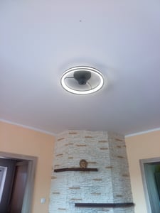 Jayseuw Deckenventilator Ø 50cm LED Deckenleuchte mit Beleuchtung und Fernbedienung Deckenlampe Kunden-Foto 6
