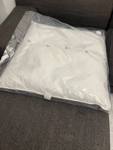 "premium-line" 2er Set Feder- & Daunenkissen 85% Federn 15% Daunen 45x45 - 500 g Füllkissen Bezug Baumwolle weiß / Innenkissen / Füllkissen / Kissenfüllung / kleine Sofakissen Kunden-Foto 1
