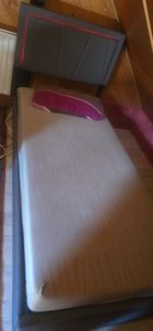 Flieks Polsterbett 160x200cm mit 4 Schubladen, Jugendbett Doppelbett mit Lattenrost, Stauraumbett Holzbett mit LED, Leinen, Beige Kunden-Foto 1