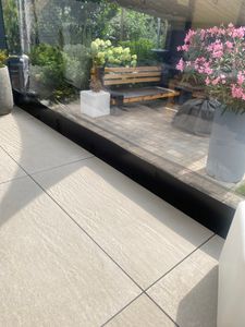 Rasenkante Metall 100 x 15 cm 20m Beeteinfassung Mähkante Verzinkt Wegbegrenzung Beetumrandung Palisade Silber Kunden-Foto 1