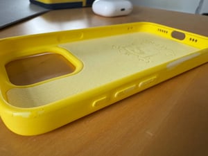 Hülle für Apple iPhone 15 Pro Handy Case Handy Schutz Hülle Silikon Cover Handyhülle, gelb Kunden-Foto 2
