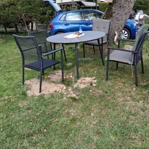 di volio Gartenmöbel ARPINO, runder Gartentisch mit 6 Stühlen - Set, Essgruppe für 6 Personen, langlebig & wetterfest, aus robusten Materialien Kunden-Foto 2