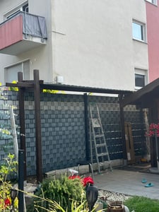 Mondeer 12xTrapezblech 115 x 45 cm=6.21 ㎡ Dachplatten für Gerätehaus Carport verzinkt Profilblech Wandblech Dachblech Wellblech Dachplatten Kunden-Foto 2