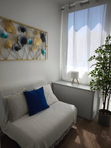 tableau mural 3D "Ginkgo" en métal doré, anthracite, turquoise, 125x60 cm, décoration murale, ornement mural Photo du client 5