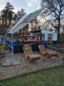 CASARIA® 2x Sonnenliege Klappbar Wetterfest Holz 160kg Belastbarkeit Pflegeleicht FSC®-zertifiziert Akazie Wintergarten Sauna Wohnzimmer Liege Holzliege Relaxliege 154x60cm Kunden-Foto 1