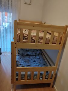 Masseno Etagenbett LUCIA 80x190 cm mit Schublade, Rausfallschutz, Kinderbett mit Leiter für Mädchen und Jungs, Stockbett 2 Kinder, Holz, Weiß Kunden-Foto 3