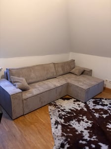 VENASI Ecksofa mit Schlaffunktion Hugo XL, Grün Cordstoff Kunden-Foto 12