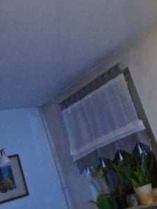 Delien Raffrollo mit V Schlaufen Leinenoptick Raffgardine mit Längsstreifen und farblich abgesetzte Blende Grau Weiß BxH 80x140cm Kunden-Foto 4