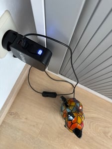 Katzen Lampe, Katzenlampe Mosaik, Nachttischlampe, USB Nachtlicht Katze mehrfarbig, vintage buntglas lampe, Bedside lamp, Schlafzimmer Deko Geschenk Kunden-Foto 11