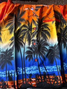 King Kameha Hawaiihemd "Beach" in Rot Herren Hawaii-Hemd Kurzarm Front-Tasche Stylish Kunden-Foto 1