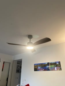 132 cm Deckenventilator mit Beleuchtung und Fernbedienung, LED Deckenlampe Wohnzimmer Schlafzimmer mit 6 Stufen Ventilator Dimmbar App Steuerung Kunden-Foto 1