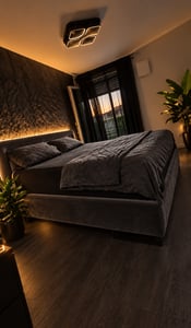 DECCART | 3D-Deckenplatten | Schwarz-goldene Wandpaneele | Boulder | Felsimitation | 100x50cm | 0,5m2 Kunden-Foto 2