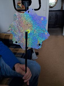 8er Set Windrad Reflektierend Windmühle Windspiel Balkon Vogelschutz Kunden-Foto 1