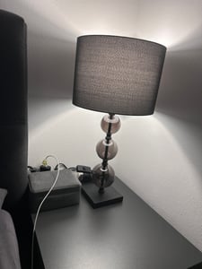 Stolní lampa ALMA, výška 52 cm, černá Fotografie od zákazníka č. 1
