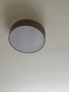 MONZANA® Deckenlampe Stoff Wohnzimmer Schlafzimmer E27 Schwarz 30cm Rund 1-Flammig 40W Lampe Flur Küche Deckenstrahler Deckenleuchte Stoffdeckenlampe Kunden-Foto 1