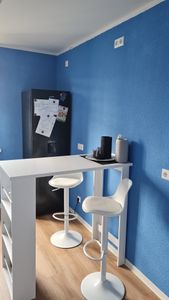 4er Set Barhocker mit Lehne Barstuhl Kunstleder Höhenverstellbar hellgrau Kunden-Foto 1