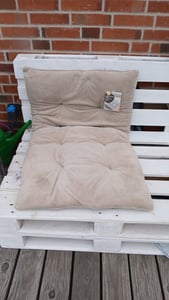 Palettenkissen Palettauflagen Sitzkissen Rückenkissen gesteppt 70x120 cm Taupe Kunden-Foto 5