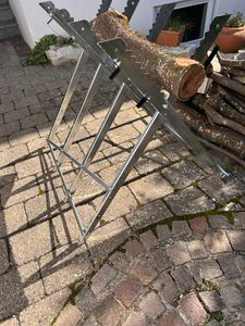 Sägebock Metall Brennholz Holzbock Holzsägebock klappbar Sägehilfe Kettensäge Kunden-Foto 3