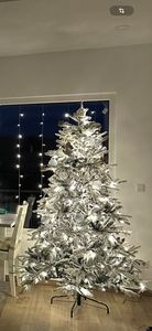 Yorbay 210cm Künstlicher Weihnachtsbaum  Tannenbaum mit Beleuchtung Weiß Schneeflocken LED  für Weihnachten-Dekoration Kunden-Foto 25