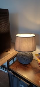 set di 2 lampade da tavolo o da comodino BRUBAKER Piedi in Vetroceramica bianca con finitura opaca bicolore - altezza 38 cm Foto del cliente 1