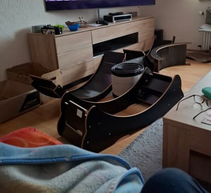 SucceBuy Laufrad für Katzen, großes Laufband für Katzen im Innenbereich, 29,5 Zoll, mit abnehmbarem Teppich und Katzenangel zum Laufen/Gehen/Trainieren, passend für die meisten Katzen Kunden-Foto 1