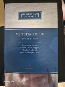 The Merchant of Venice Venetian Blue Intense, para hombre, 100 ml, notas de manzana, bergamota, limón, piña, abedul, pimienta negra, elemi, pachulí, ámbar y almizcle. Spray Foto del cliente 1