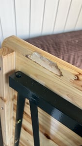 Sada nábytku do pivního stanu, 3dílná, skládací, opěradlo z jedlového dřeva, hnědá Fotografie od zákazníka č. 5