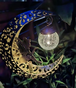 Solarlampen, Solarleuchten, Solar Gartenleuchte, Solar-Aussenleuchten, LED Glaskugel Schäferhaken, Gartendeko, Wasserdicht, Warmweiß Kunden-Foto 1