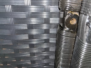 Polyrattan Kissenbox 300L Auflagenbox Gartenbox Balkon Terrasse Schwarz Kunden-Foto 3