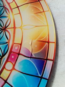 GKA XL Sonnenfänger Schmetterling lila 20 cm Buntglas Lichtfänger Fensterbild Fenster Fensterschmuck Fensterdeko Kunden-Foto 3