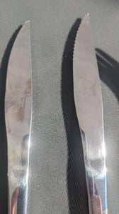 Steakbesteck,24-teilig Edelstahl Steakbesteck Set für 12 Personen, Silber Steakmesser und Steakgabeln, Hochwertig Messer Gabeln Set für Pizza/Steak, Rostfrei & Spülmaschinenfest Kunden-Foto 2