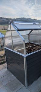 Westmann Metall Hochbeet mit Gewächshaus Store & Grow Anthrazit 120x120x169 cm Kunden-Foto 1