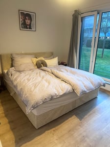 Masseno Boxspringbett ARION 160x200 cm Komplett-Set mit Bonell Matratze und Topper, Polsterbett mit Bettkästen -Braun, KRONOS 06 Kunden-Foto 16