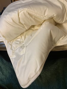 Merino Schafschurwolle  Ganzjahresdecke Kuschelzeit  in 155x220 cm 41512 Kunden-Foto 2
