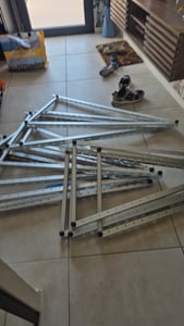 4 pièces 118 cm Support de centrale solaire pour balcon, support solaire pour toit plat, autonome, montage de module solaire, module PV, angle réglable 0-90 Photo du client 1