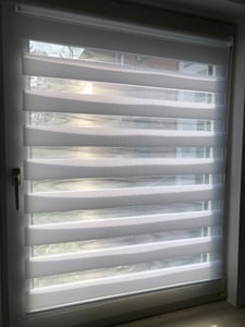 Doppelrollo 85x150cm Weiß Duo Rollo Klemmfix ohne Bohren Jalousie Rollos für Fenster und Tür Kunden-Foto 1