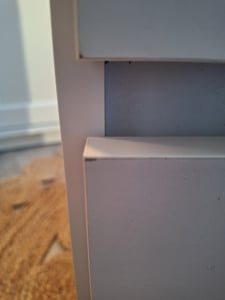 Kommode 70cm AVEN Weiß,  3 Schubladen, Sideboard,  Mehrzweckschrank Schrank Kunden-Foto 1