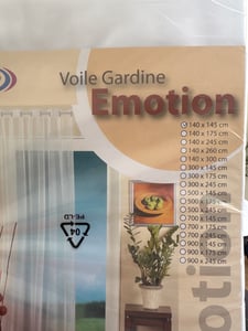 Vorhang Kräuselband weiß Emotion 140x245 cm Voile transparent Kunden-Foto 3