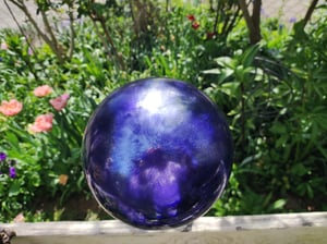 Rosenkugel aus Glas, 16cm, blau Kunden-Foto 3