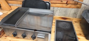 BBQ-Toro Edelstahl Grillplatte, 34 x 48 cm, BBQ Plancha, Grillblech, Grillpfanne, Grillschale Kunden-Foto 1