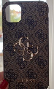 Guess Guhcn614Gmgbr Iphone 11 6,1 / Xr Brązowy/Brown Custodia rigida 4G Grande Logo in Metallo Foto del cliente 1