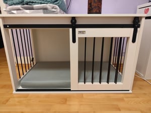 Gabbia per cani PawHut per uso domestico, cuccia con ingresso, per cani di peso inferiore a 30 kg Foto del cliente 2